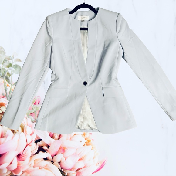 Calvin Klein Women's Blue Blazer Jacket Size 4 - Picture 5 of 14